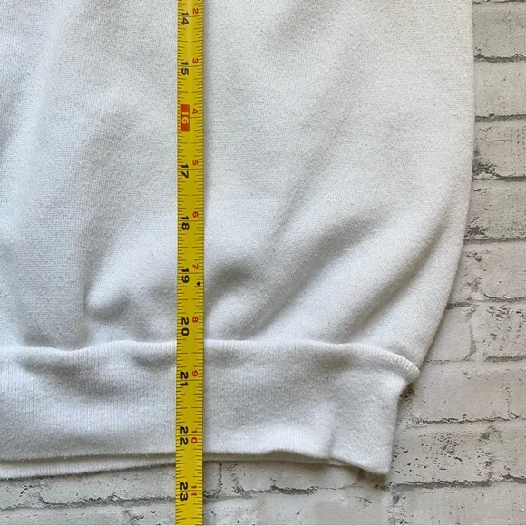 Vintage PLAYBOY White Sweater with Embroidered Black Icon - Picture 5 of 6